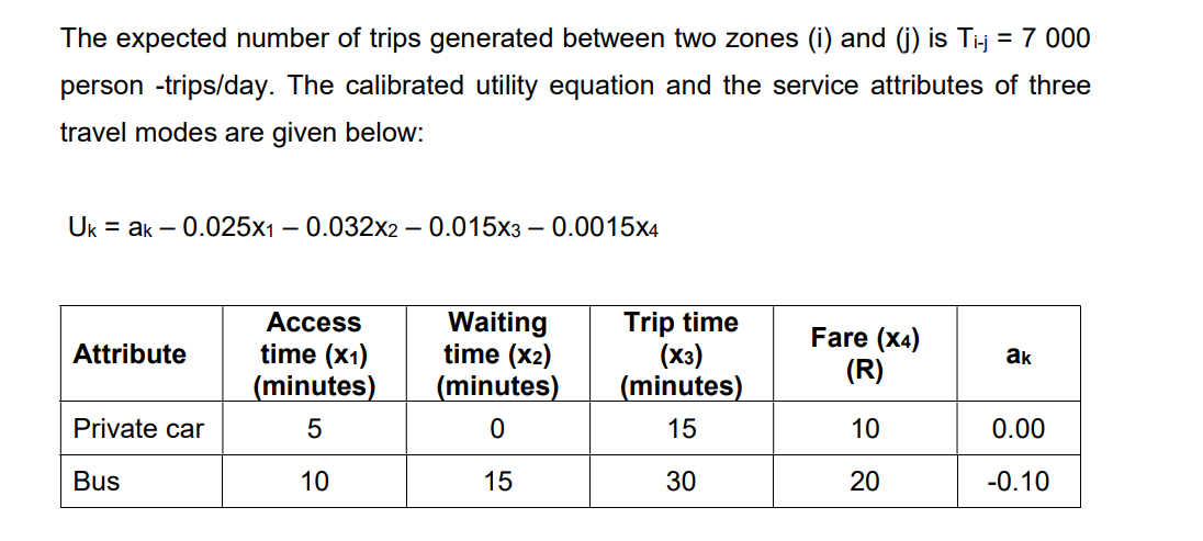 Solved The Expected Number Of Trips Generated Between Two | Chegg.com