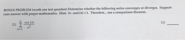Solved BONUS PROBLEM (worth one test question) Determine | Chegg.com