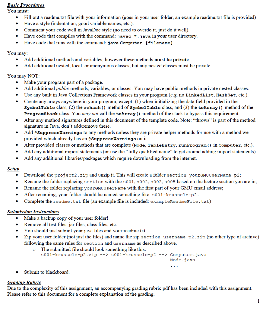 Basic Procedures You must: • Fill out a readme.txt | Chegg.com