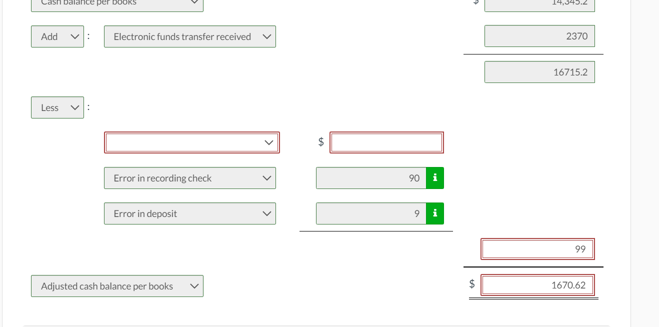 Solved he bank portion of the bank reconciliation for Crane