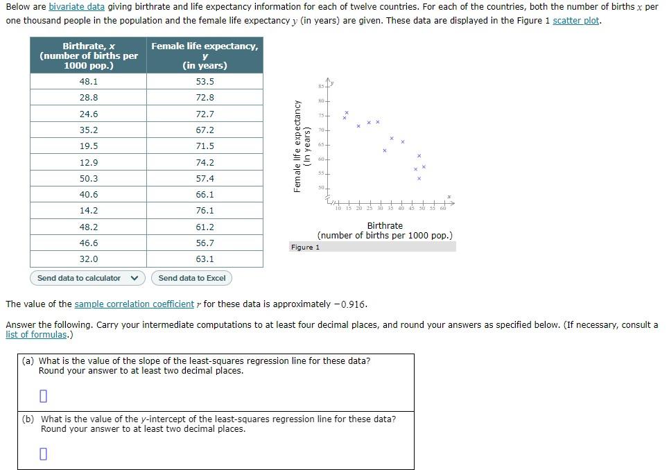 Solved Below Are Giving Birthrate And Life Expectancy | Chegg.com