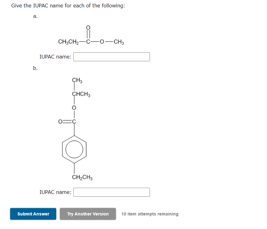 Solved Give The Iupac Name For Each Of The Following 2499