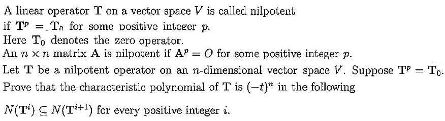 Solved A Linear Operator T On A Vector Space V Is Called Chegg Com