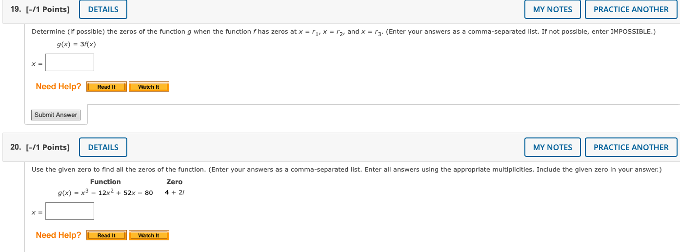 Solved g(x)=3f(x) x= Function Zero Function | Chegg.com