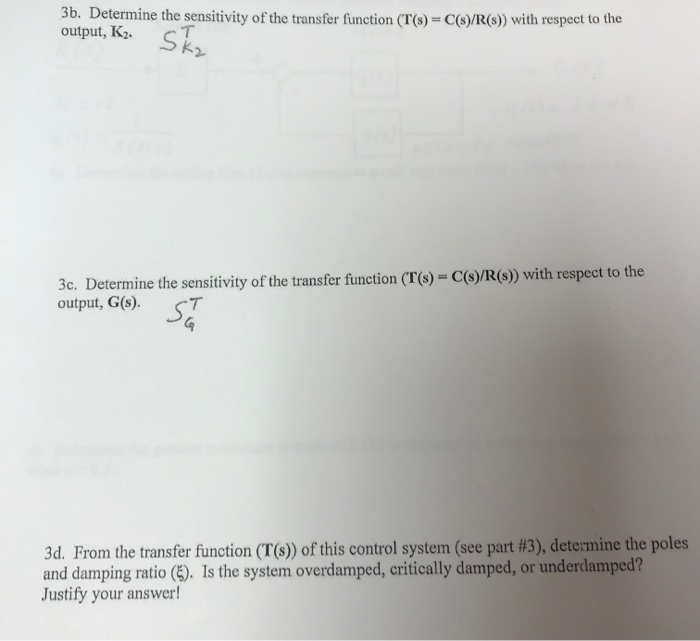Solved Intro to control systems- find sensitivity transfer | Chegg.com