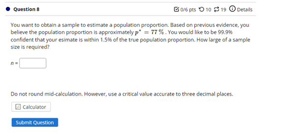 Solved You want to obtain a sample to estimate a population | Chegg.com