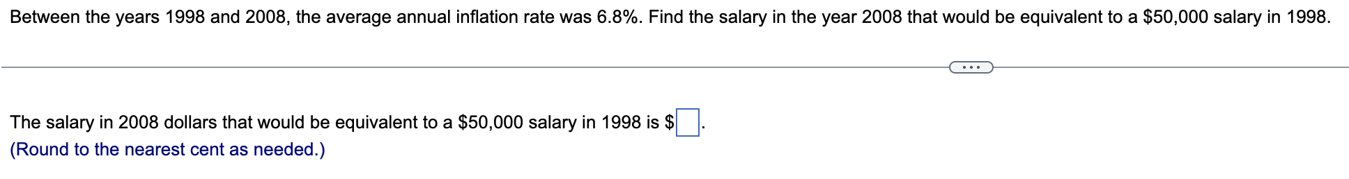 Solved For an investment having an APY of 5.75%, estimate | Chegg.com