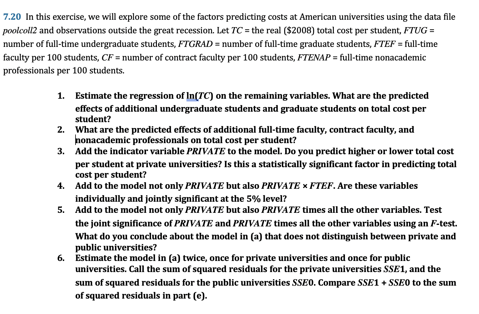 Solved 7.20 In this exercise, we will explore some of the | Chegg.com