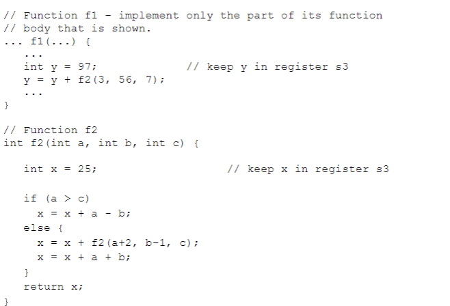 Solved Consider function f2 below. The code also shows a | Chegg.com