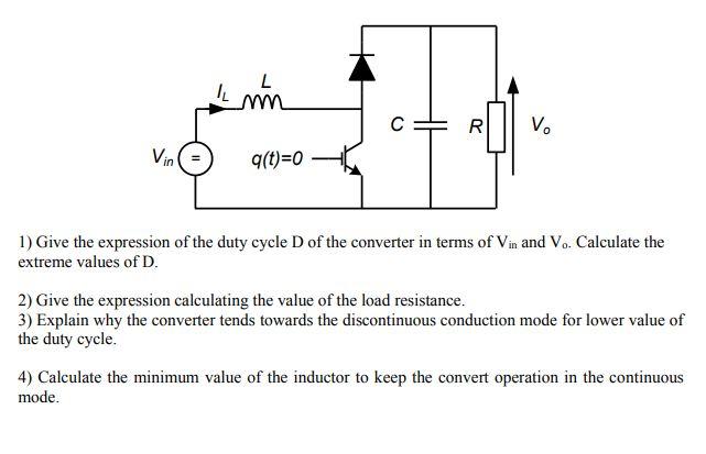 Solved In A DC-DC Boost Converter (figure Below), We Assume | Chegg.com