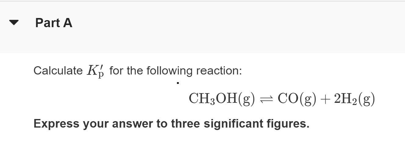 Solved The following reaction has an equilibrium constant of | Chegg.com