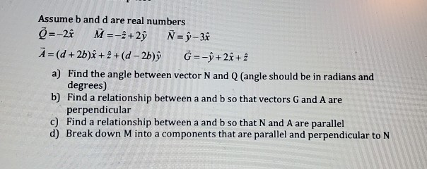 Solved Assume B And D Are Real Numbers 26 M 2 2y N 9 Chegg Com