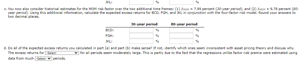 Solved Suppose that you have estimated the Fama-French | Chegg.com