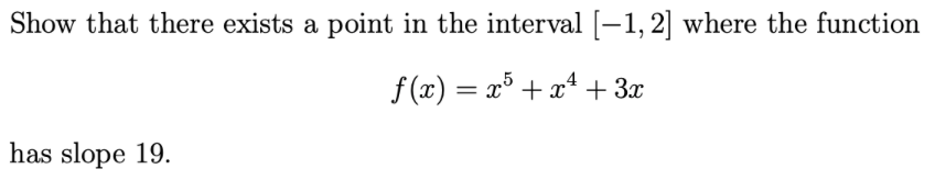 Solved Show that there exists a point in the interval [-1,2] | Chegg.com