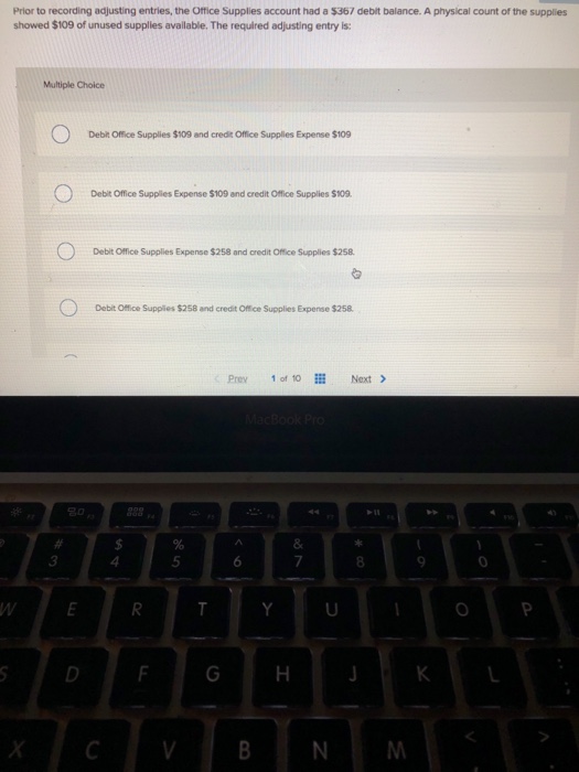 Solved Prior to recording adjusting entries, the Office