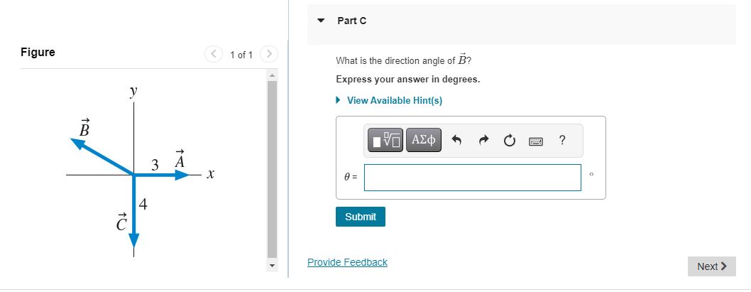 Solved For The Three Vectors Shown In A+B+C=1 ^. What Is | Chegg.com