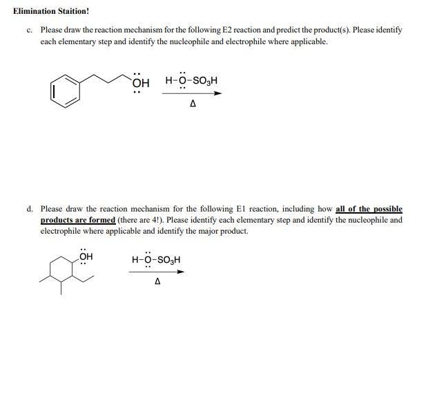 Solved Please draw the reaction mechanism for the following | Chegg.com