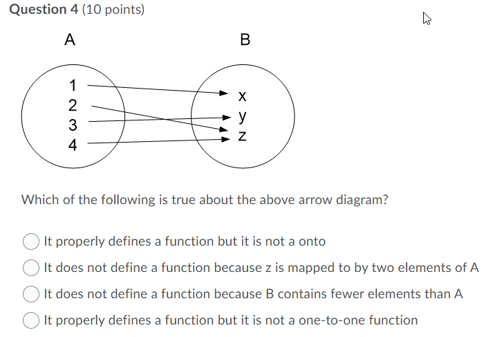 Solved Question 4 (10 points) W A В 1 2 3 Х у 4 Which of the | Chegg.com