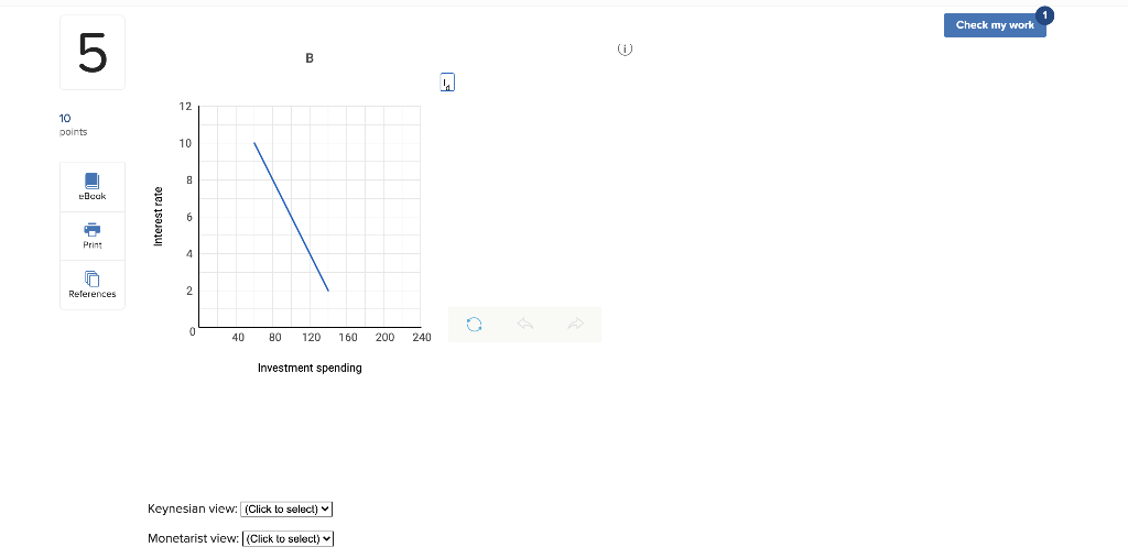Check my work 5 Use the graph below to answer the | Chegg.com