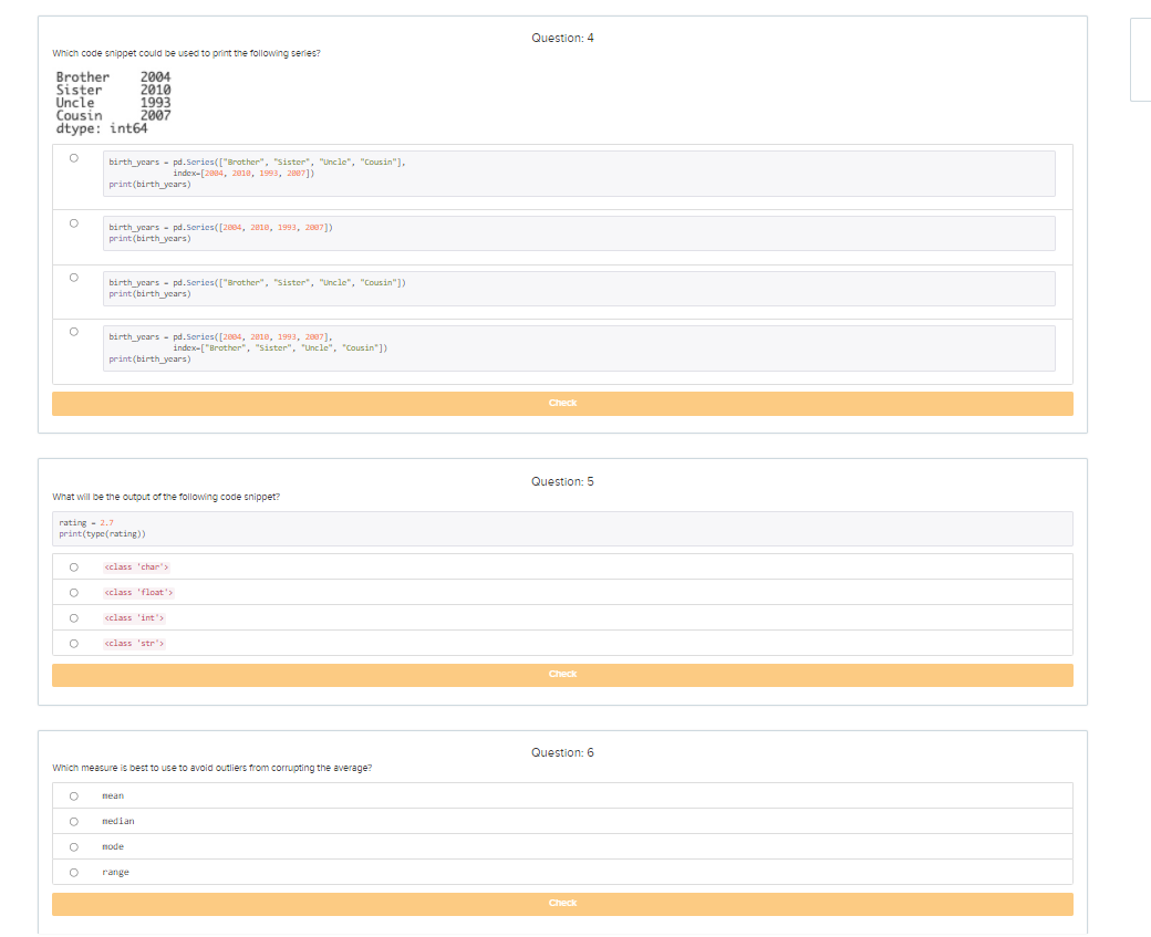 Solved Question: 4 Which code snippet could be used to print | Chegg.com