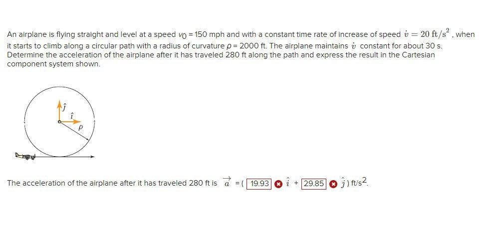 Solved An airplane is flying straight and level at a speed | Chegg.com