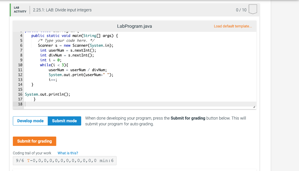 Solved I need this answer in Java please! I keep | Chegg.com