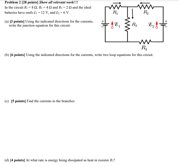 Solved Problem 2 [28 Points] Show All Relevant Work!!! In | Chegg.com