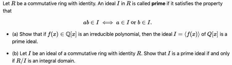 Solved Let R Be A Commutative Ring With Identity An Idea Chegg Com