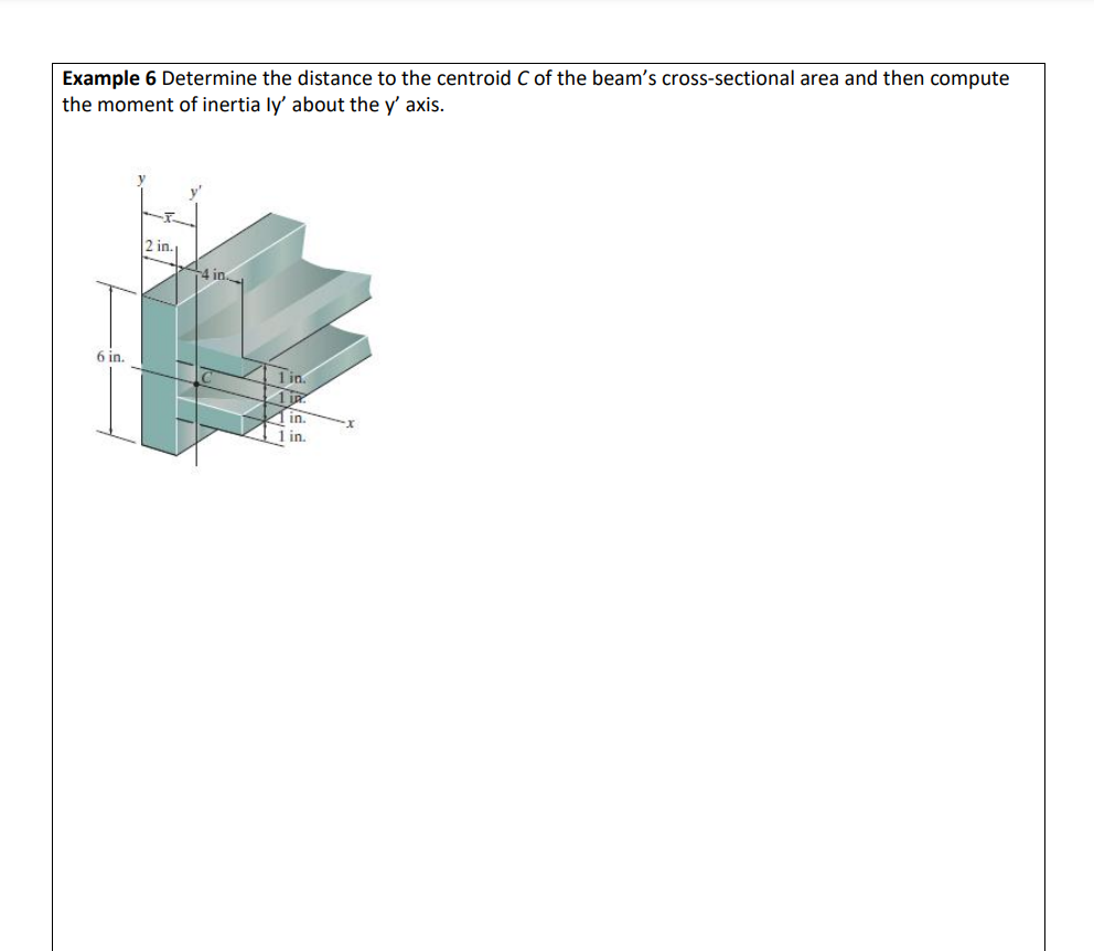Solved Example 6 Determine the distance to the centroid C of | Chegg.com