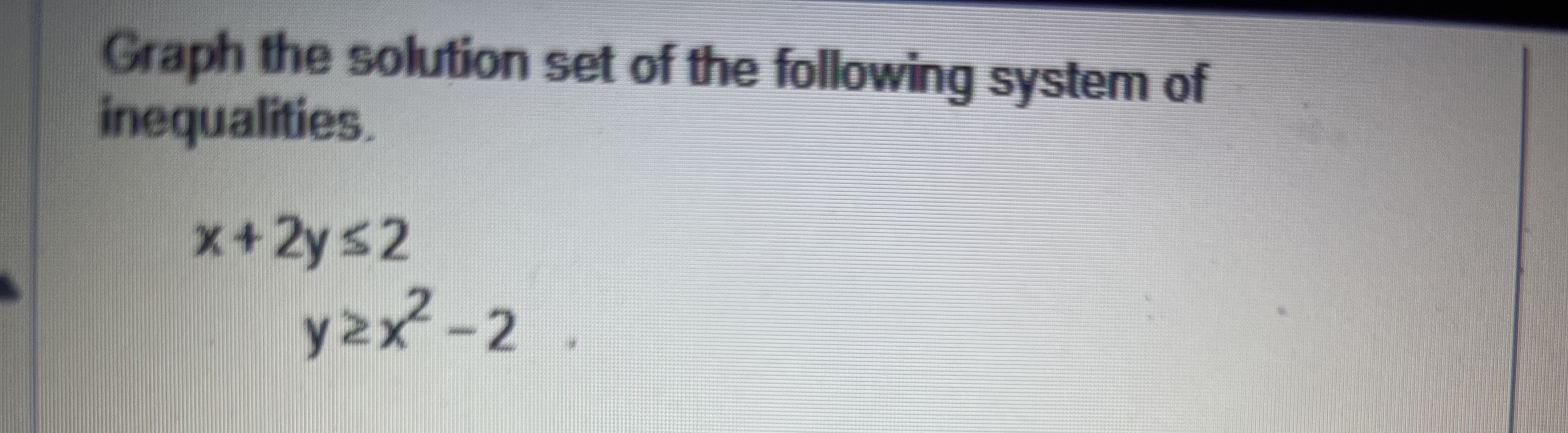 Solved Graph The Solution Set Of The Following System | Chegg.com