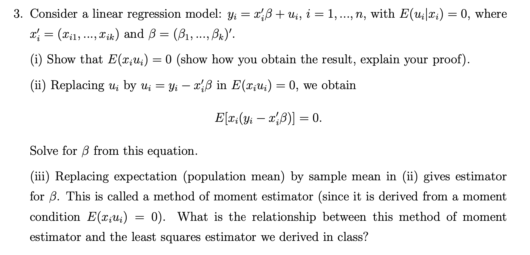 solved-consider-a-linear-regression-model-yi-x-i-ui-i-chegg