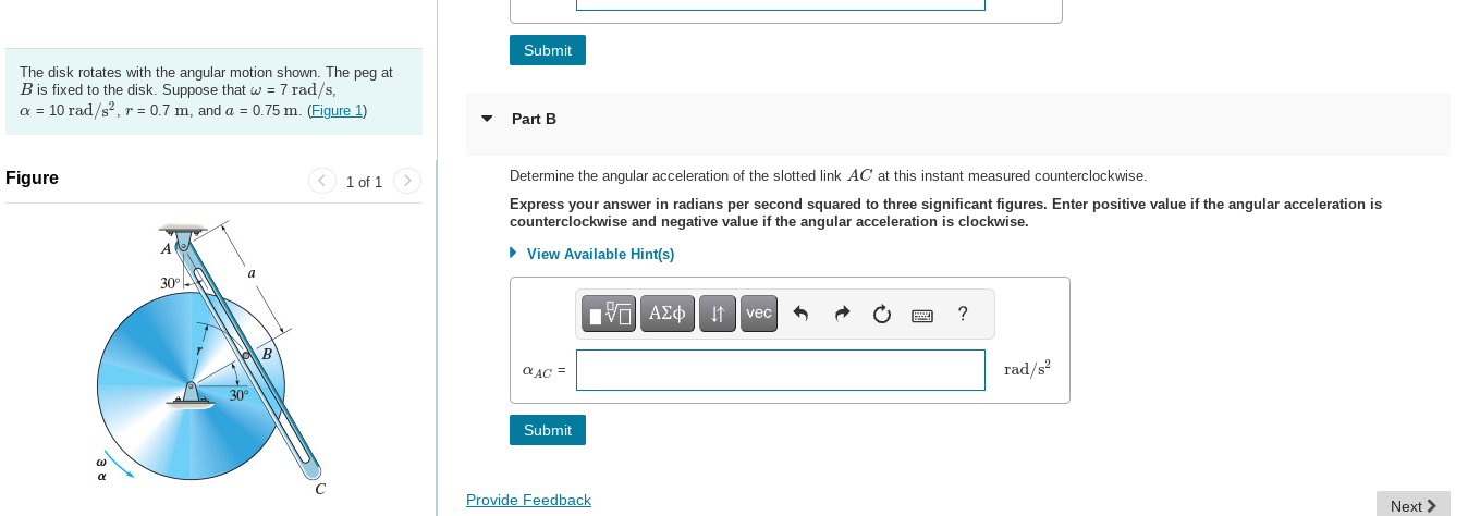 Solved The disk rotates with the angular motion shown. The | Chegg.com