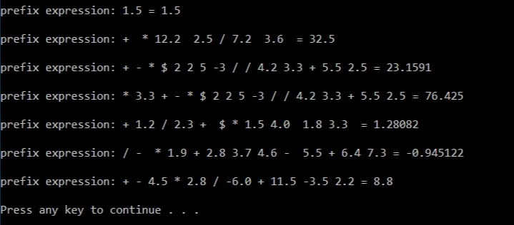 Write a C++ program to evaluate the prefix | Chegg.com