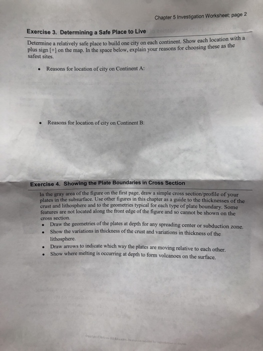 Solved Worksheet Name Chapter 5 Investigation Exercise 1. | Chegg.com