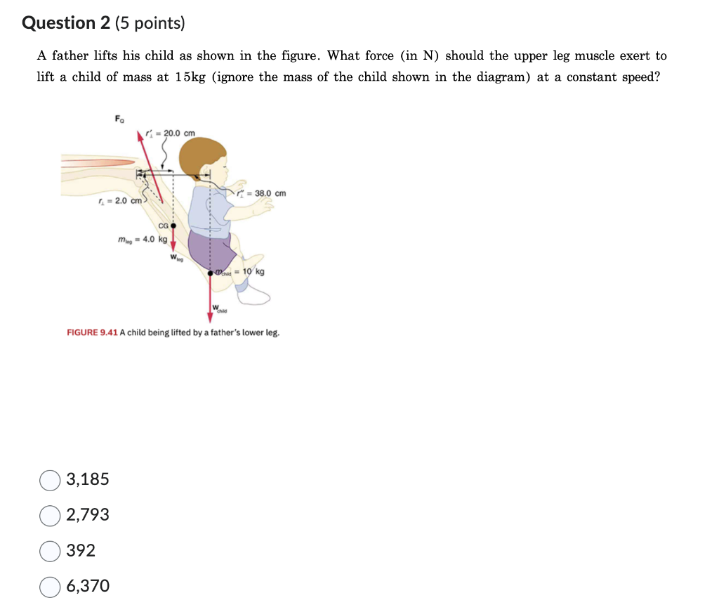 Solved A father lifts his child as shown in the figure. What