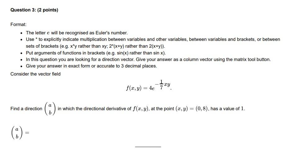 Solved Format: - The letter e will be recognised as Euler's | Chegg.com