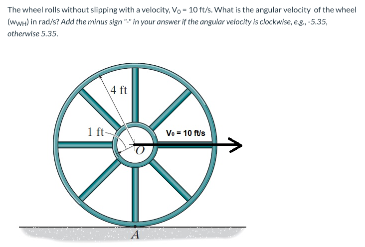 Solved The wheel rolls without slipping with a velocity, Vo | Chegg.com