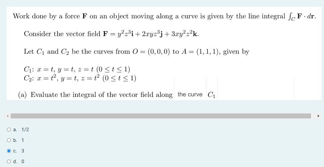 Solved Work done by a force \\( \\mathbf{F} \\) on an object | Chegg.com