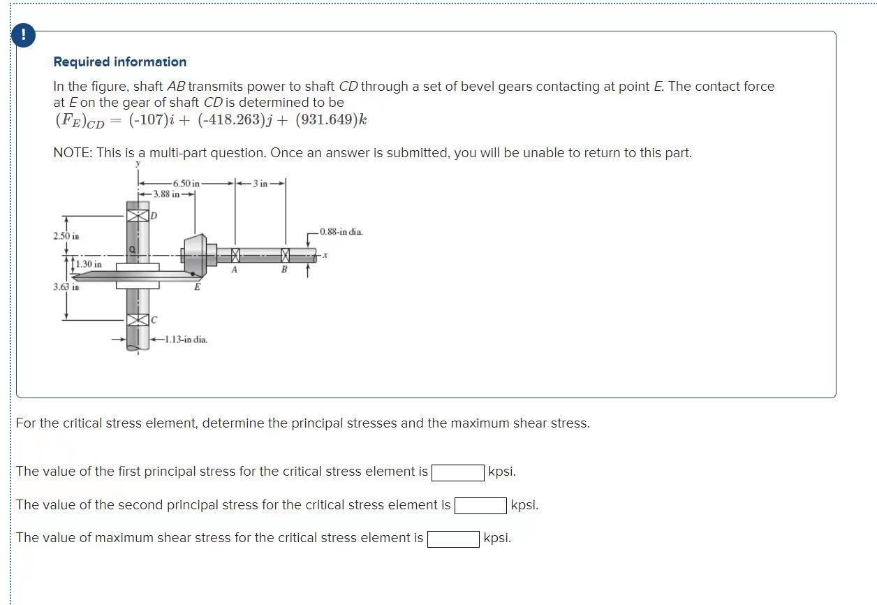 Solved Required Information In The Figure, Shaft AB | Chegg.com