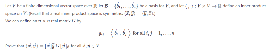 Solved Let V Be A Finite Dimensional Vector Space Over R Let | Chegg.com