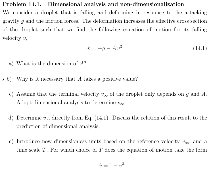 Solved Problem 14 1 Dimensional Analysis And