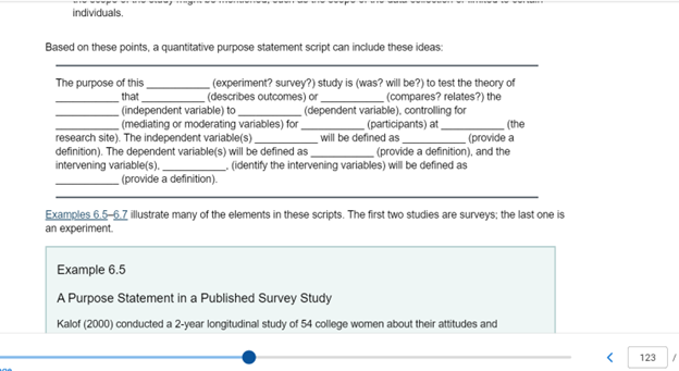 the purpose statement in research