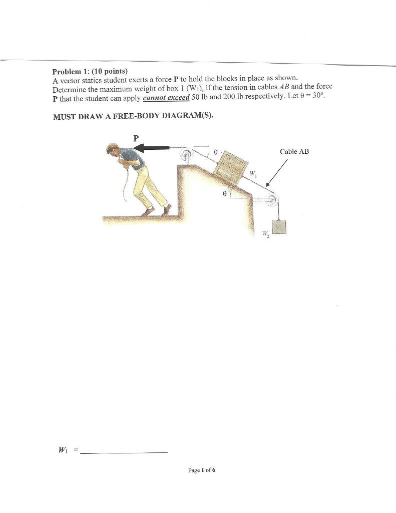 Solved Problem 1: (10 points) A vector statics student | Chegg.com