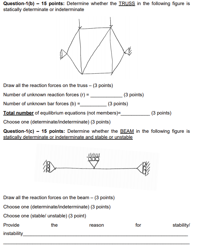 Solved Question-1(b) – 15 points: Determine whether the | Chegg.com