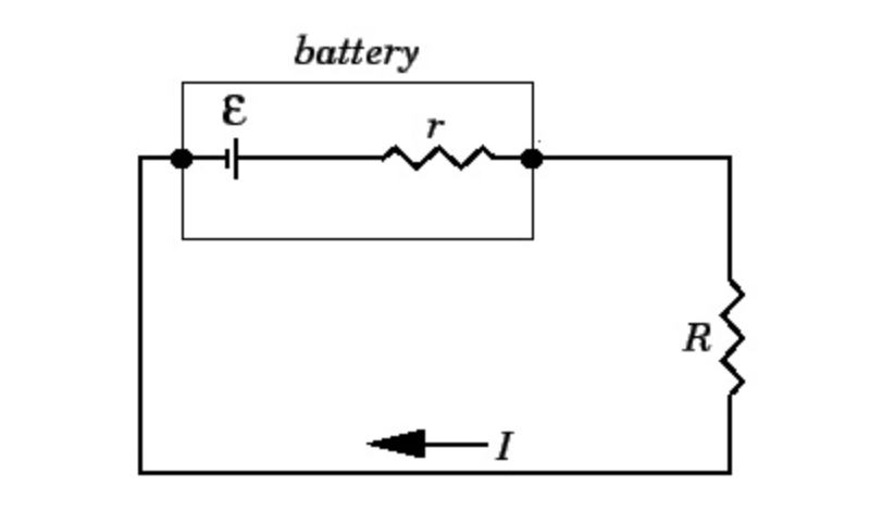 Solved A circuit is made with a battery with an | Chegg.com