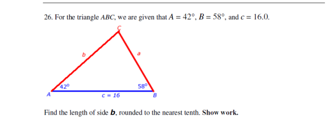 Solved 26. For The Triangle ABC, We Are Given That | Chegg.com