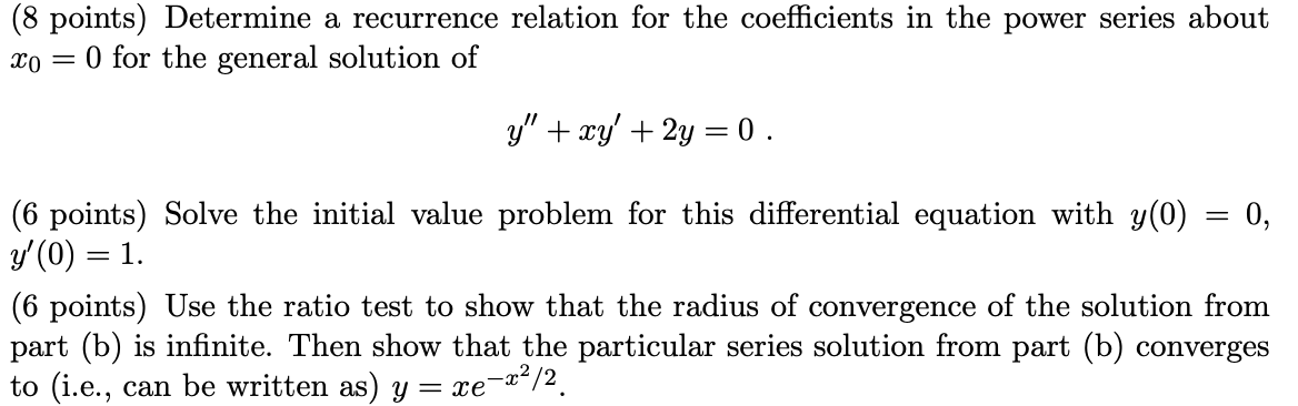 Solved (8 Points) Determine A Recurrence Relation For The 