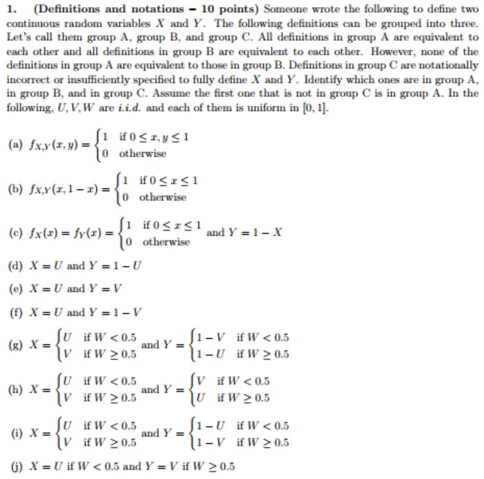 1 Definitions And Notations 10 Points Someone Chegg Com