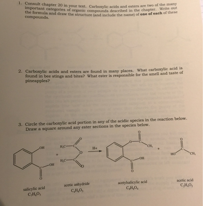 Solved Consult chapter 20 in your text. Carboxylic acids and | Chegg.com