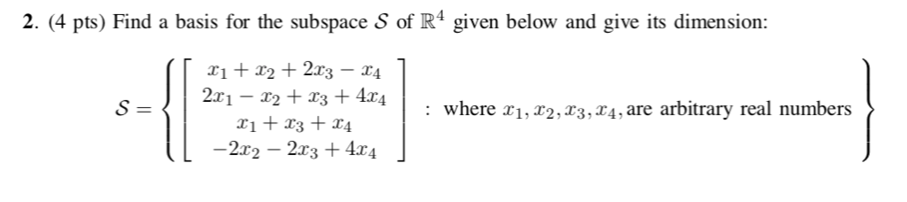 Solved Need help with a Linear Algebra question. Please show | Chegg.com